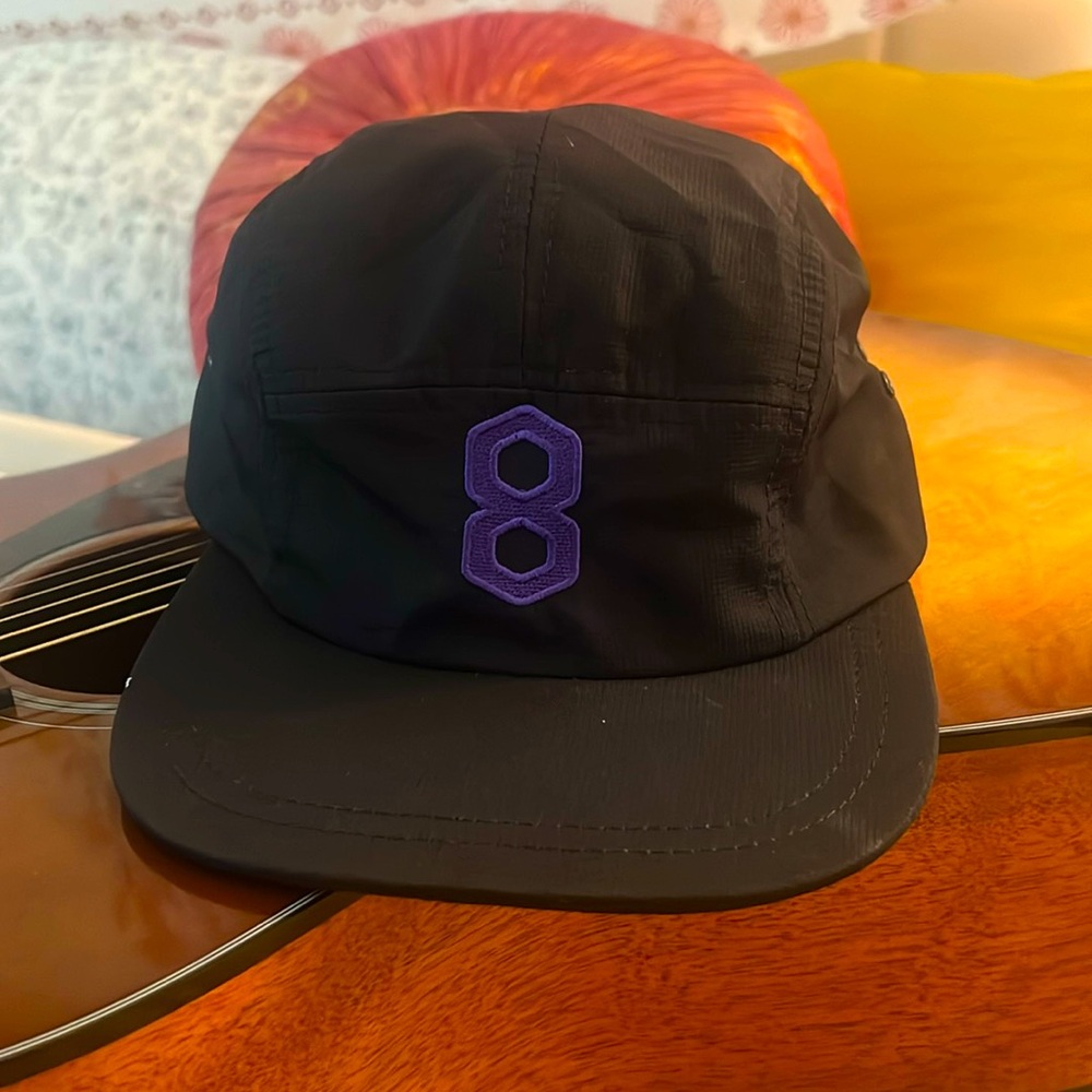 FARENHEIT HEADWEAR Black Cap w/ Purple 8 logo